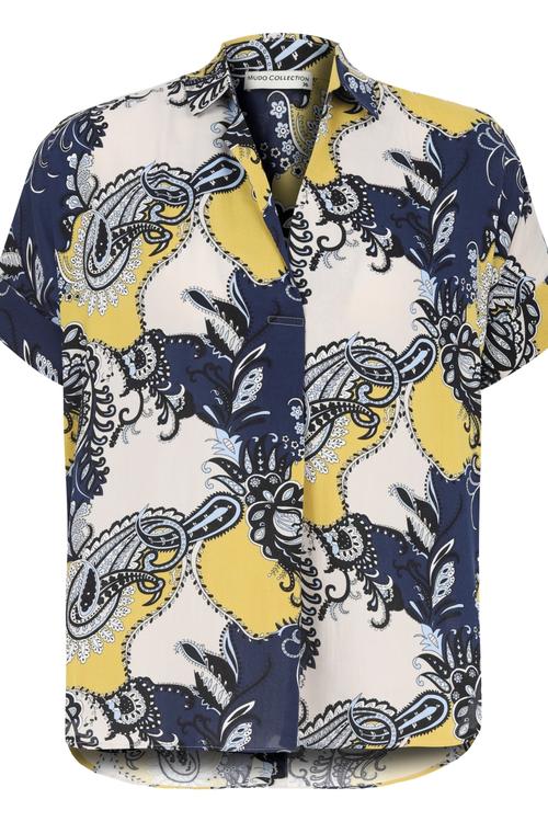  ŞAL DESENLİ VİSKOZ BLUZ