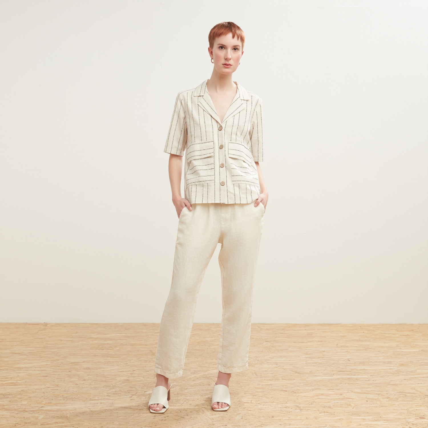 BAĞCIKLI KETEN PANTOLON