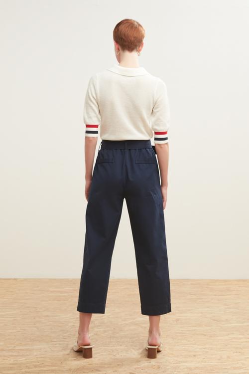  POLO YAKA PAMUK FİLE KAZAK