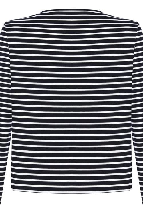  ZİNCİR DETAYLI ÇİZGİLİ CEKET