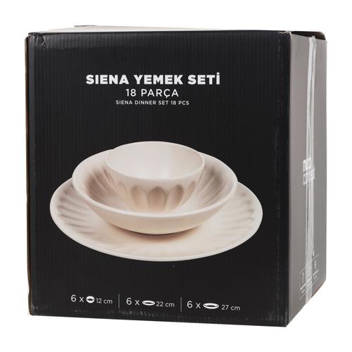  SIENA SARI 18 PARÇA YEMEK TAKIMI