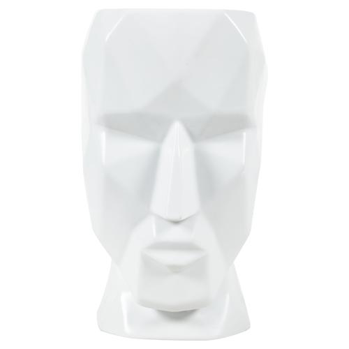  KÜBİK YÜZ BEYAZ VAZO 26 CM