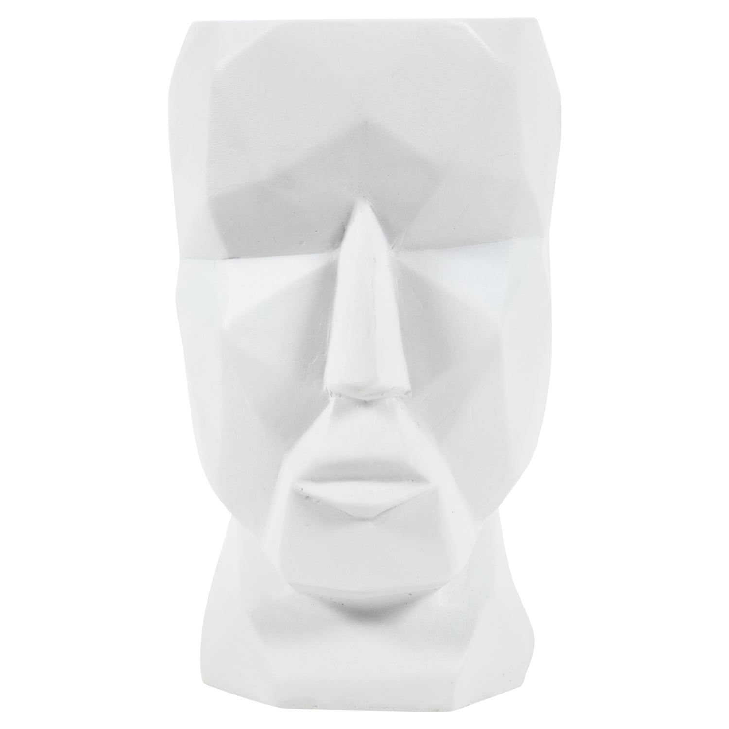 KÜBİK YÜZ BEYAZ VAZO 17 CM