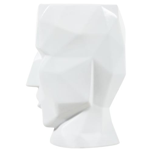  KÜBİK YÜZ BEYAZ VAZO 26 CM