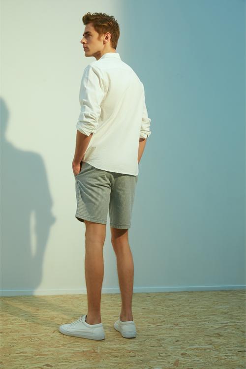  NAKIŞLI REGULAR KESİM PAMUK GÖMLEK