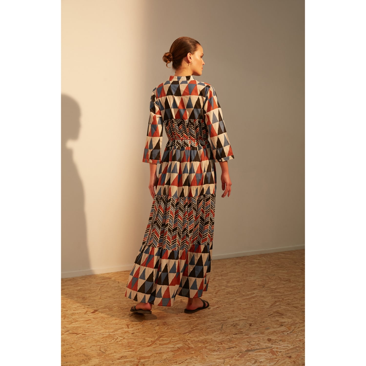 DESENLİ MAXI ELBİSE