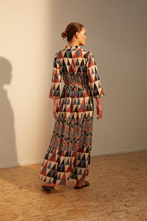  DESENLİ MAXI ELBİSE