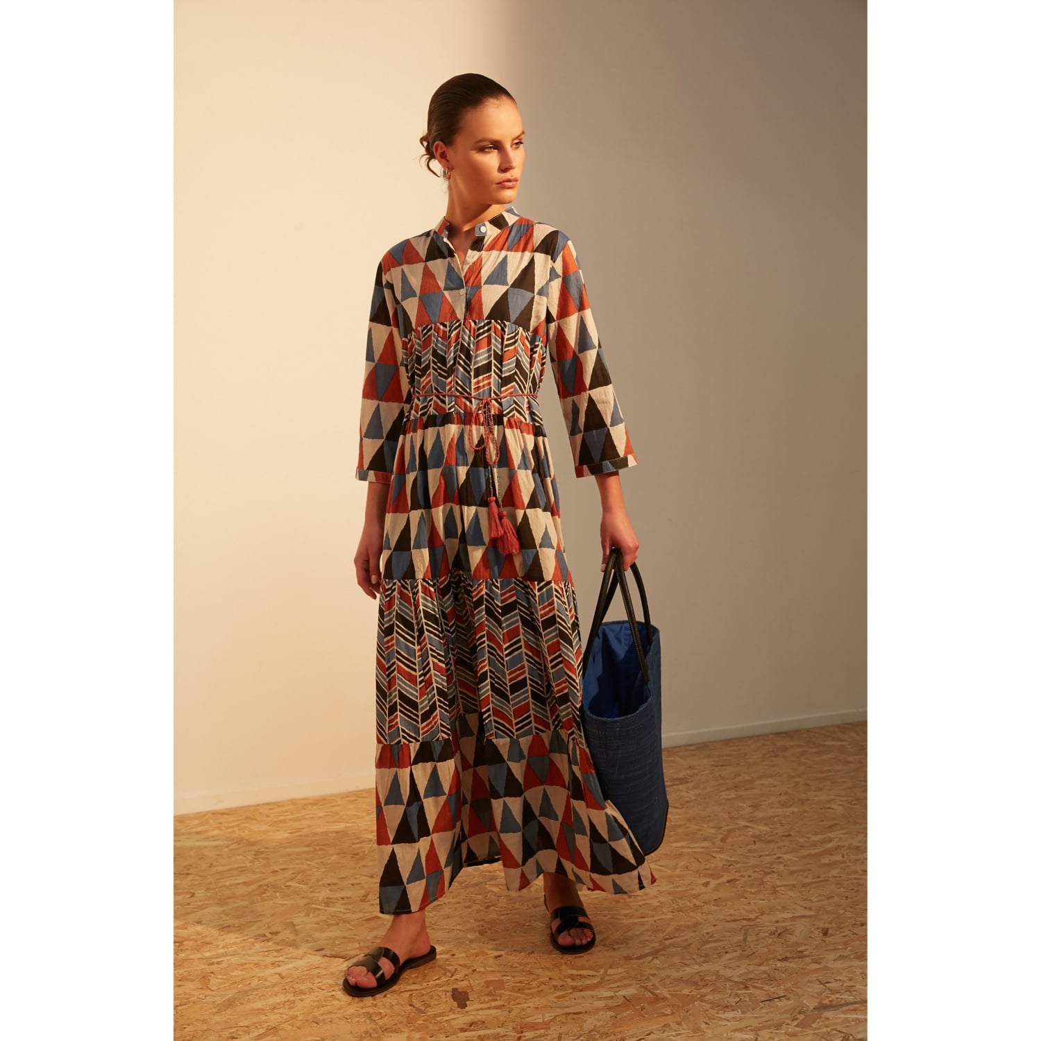 DESENLİ MAXI ELBİSE