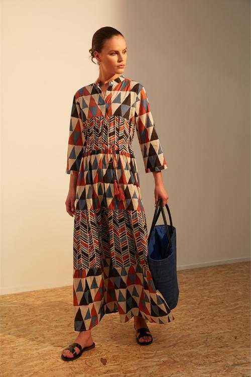  DESENLİ MAXI ELBİSE