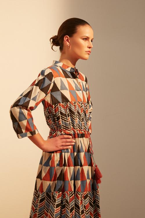  DESENLİ MAXI ELBİSE