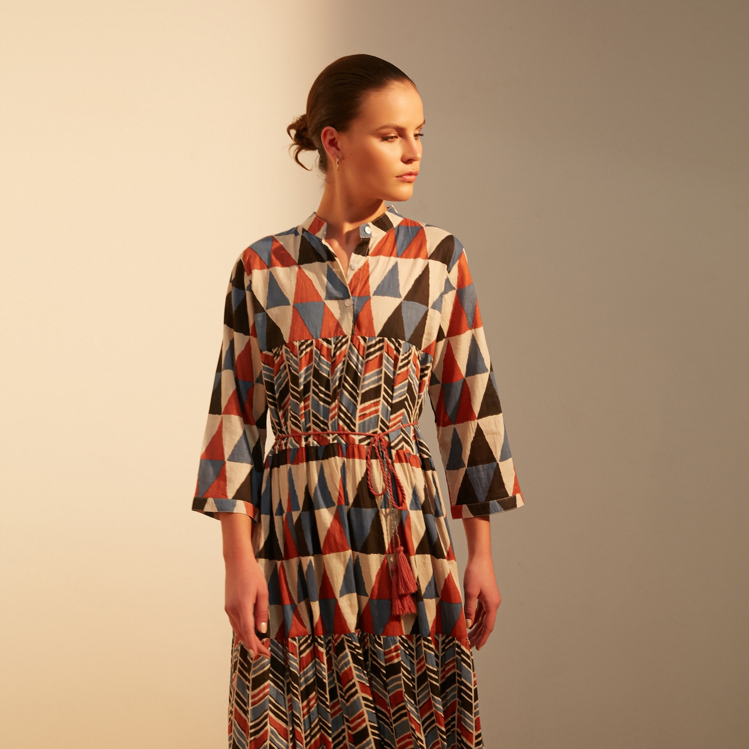 DESENLİ MAXI ELBİSE