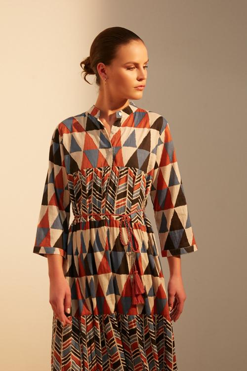  DESENLİ MAXI ELBİSE