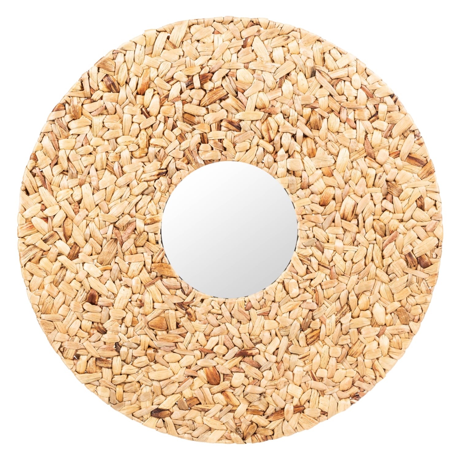 NATURAL ÖRGÜ HASIR DUVAR AYNASI 75 CM