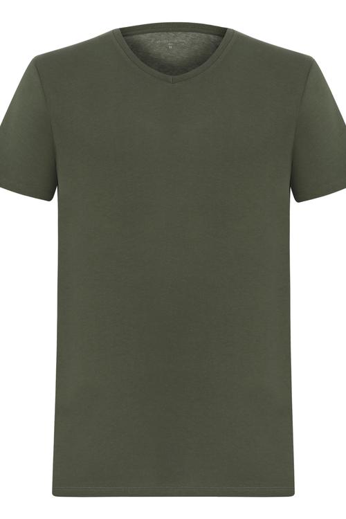  V YAKA PAMUK T-SHIRT