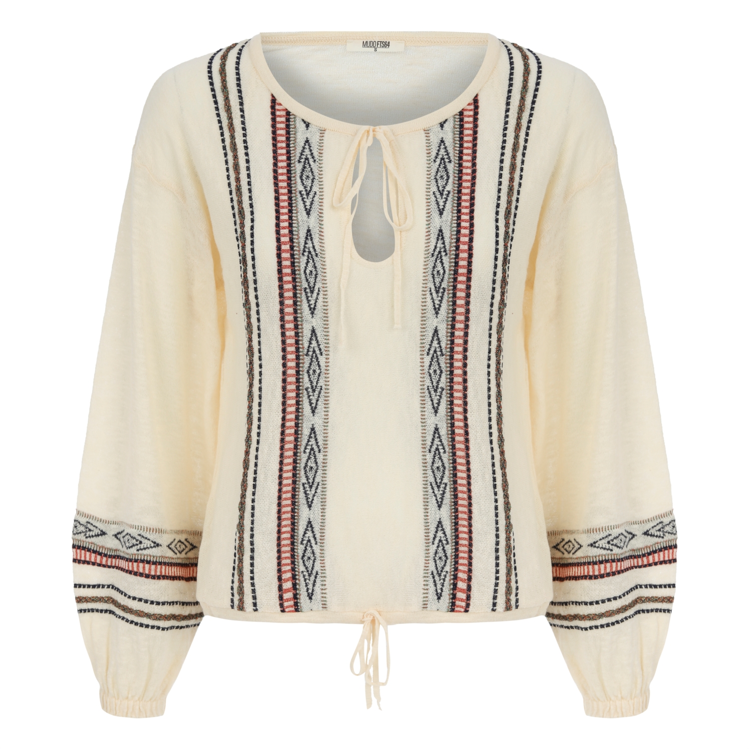 ETNİK DESENLİ BAĞLAMALI TRİKO KAZAK