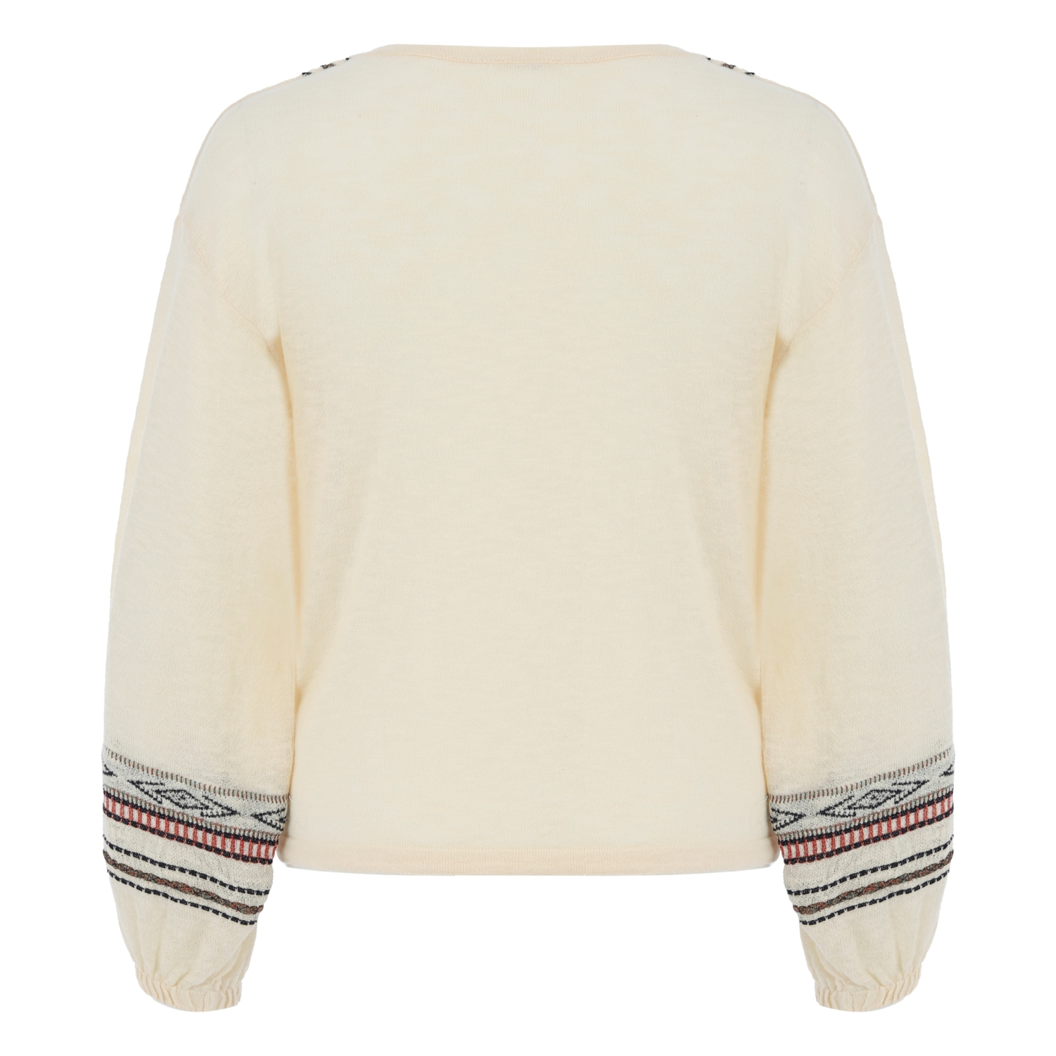 ETNİK DESENLİ BAĞLAMALI TRİKO KAZAK