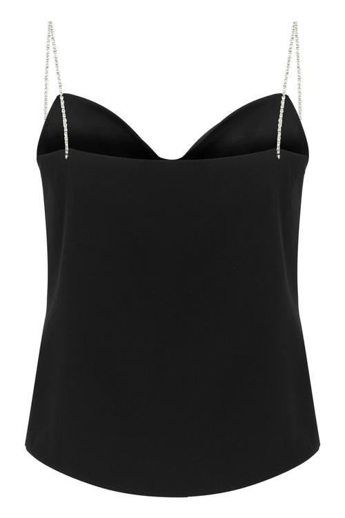  DEGAJE YAKA TAŞ ASKILI BLUZ