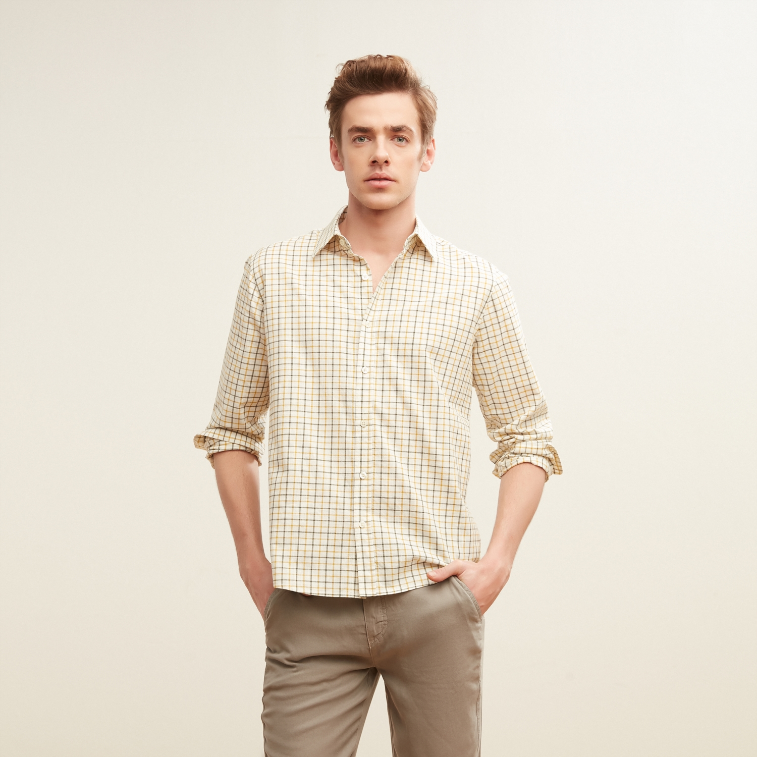 REGULAR KESİM EKOSE PAMUK GÖMLEK