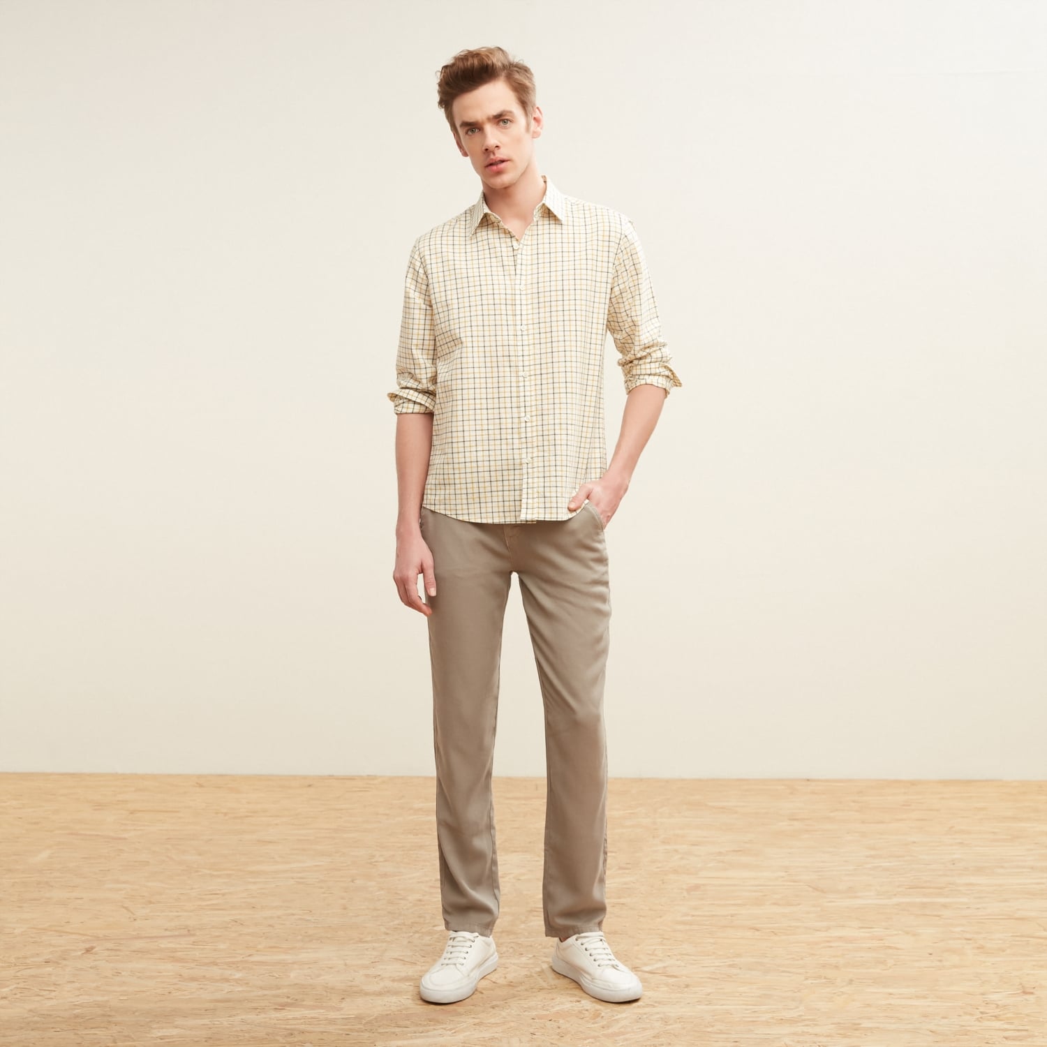 REGULAR KESİM EKOSE PAMUK GÖMLEK