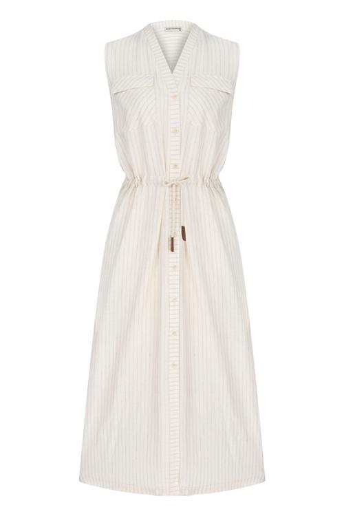  VİSKOZ/KETEN MİDİ ELBİSE