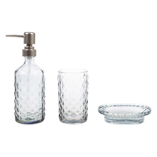  LUCİD 3'LÜ CAM BANYO SETI FÜME