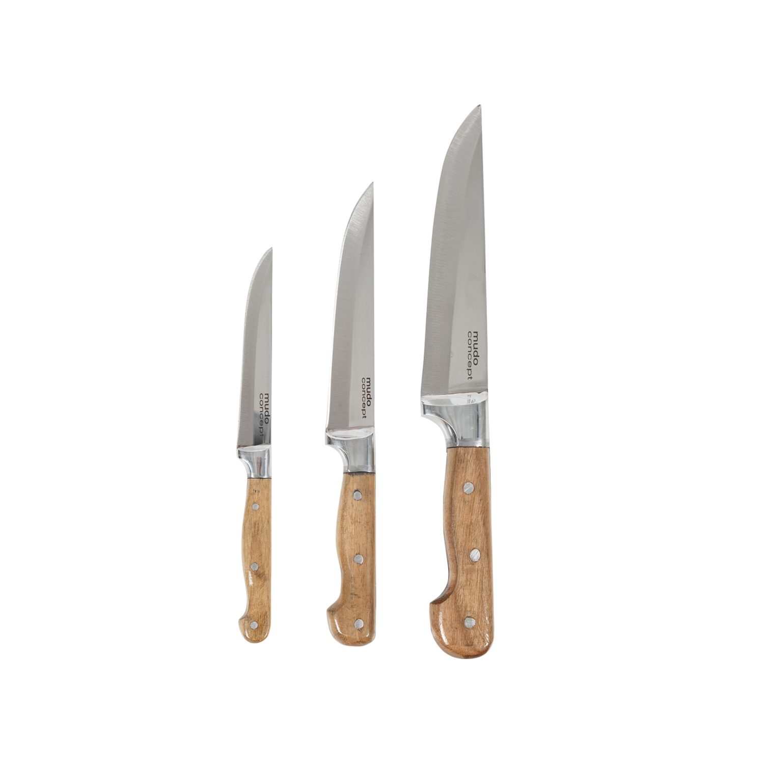 ÜÇLÜ PASLANMAZ ÇELİK BIÇAK SET