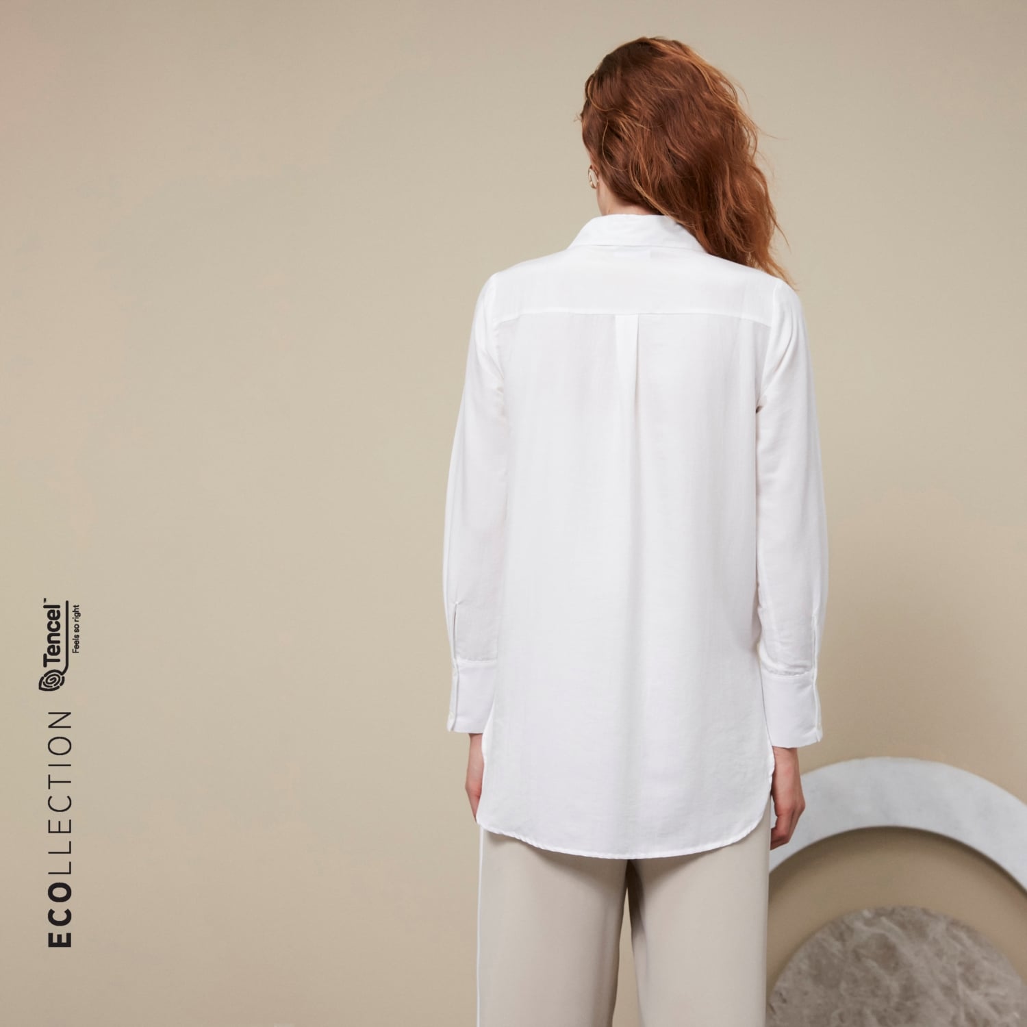 TENCEL TM OVERSIZE FERMUARLI GÖMLEK