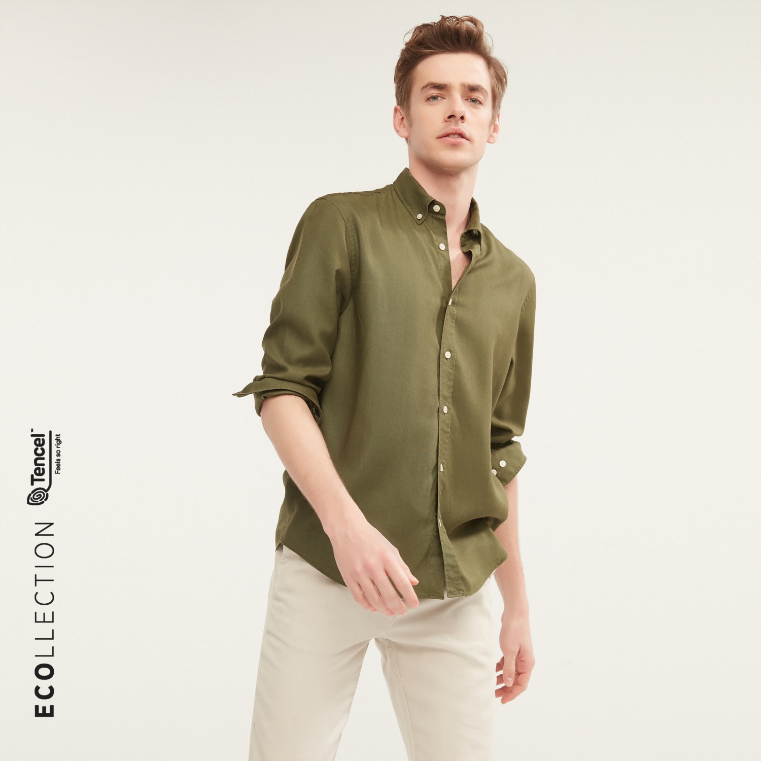 TENCEL, REGULAR FİT GÖMLEK