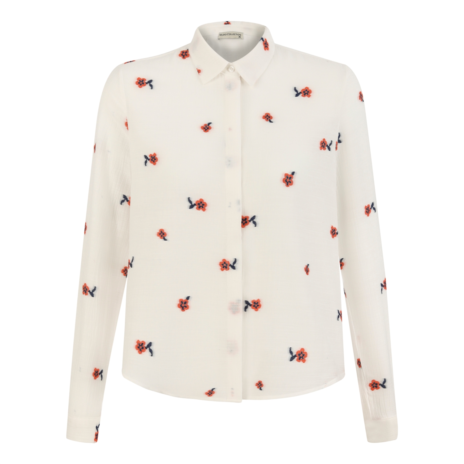 ÇİÇEK NAKIŞLI PAMUK GÖMLEK