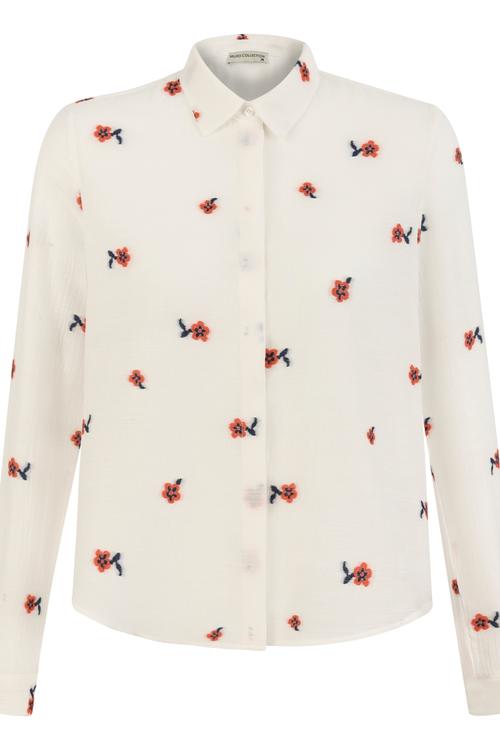  ÇİÇEK NAKIŞLI PAMUK GÖMLEK