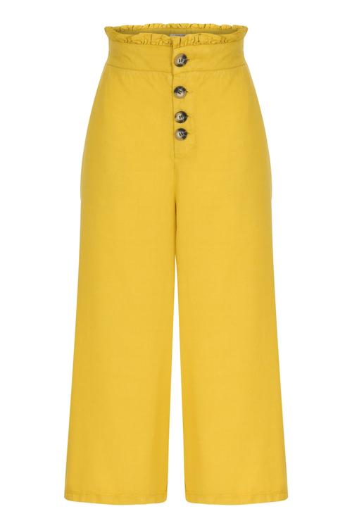  YÜKSEK BEL CROPPED DÜĞMELİ PANTOLON