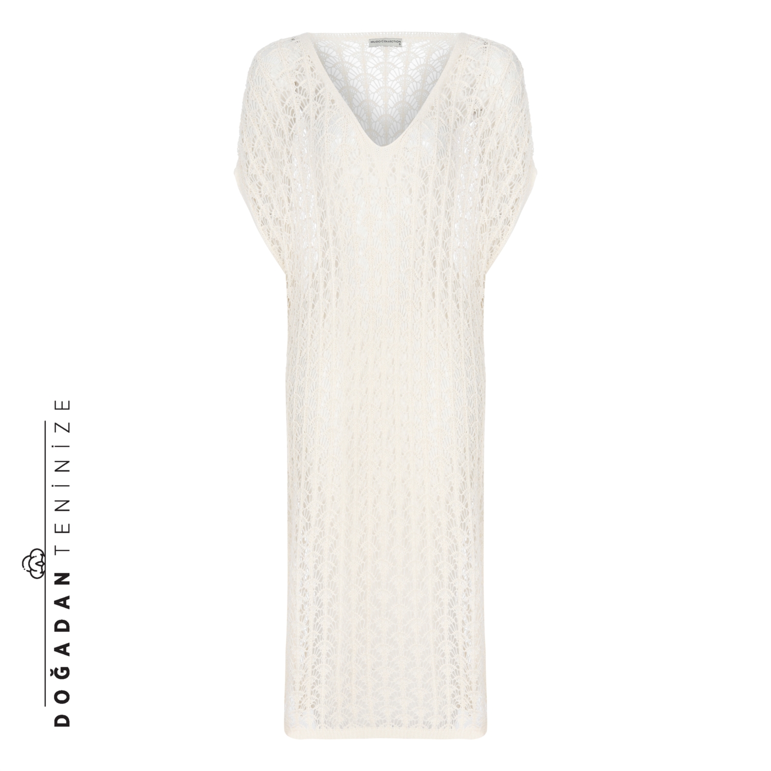 DANTELLİ PAMUK PLAJ ELBİSESİ