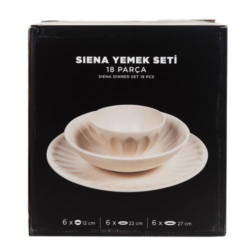  SIENA SARI 18 PARÇA YEMEK TAKIMI