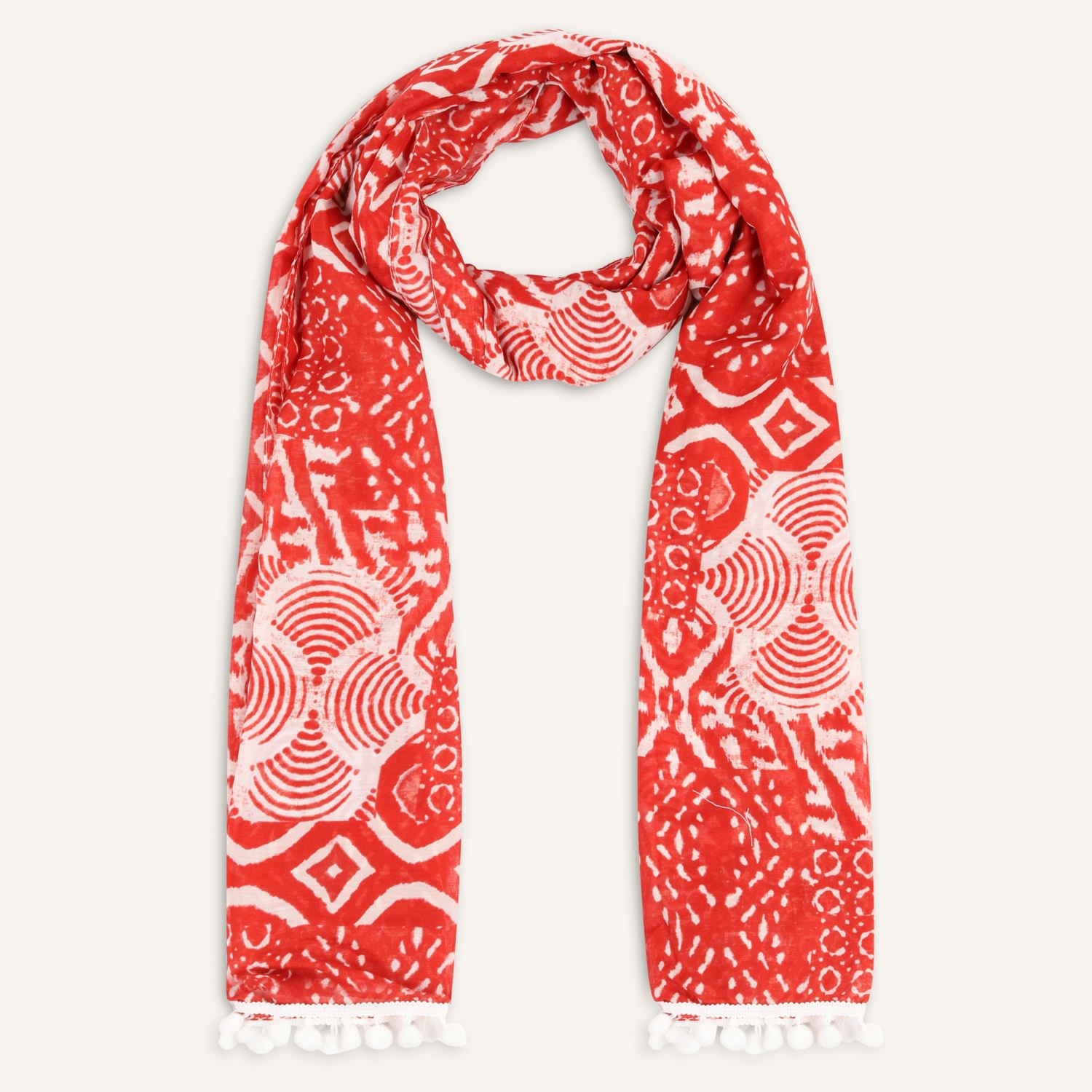 DESENLİ PONPONLU ŞAL