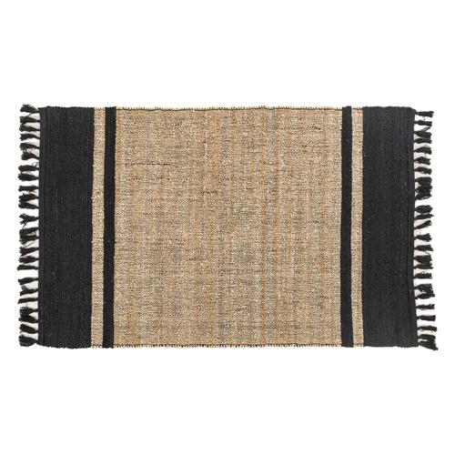  LEILA NATUREL JÜT HALI SİYAH 120X180CM