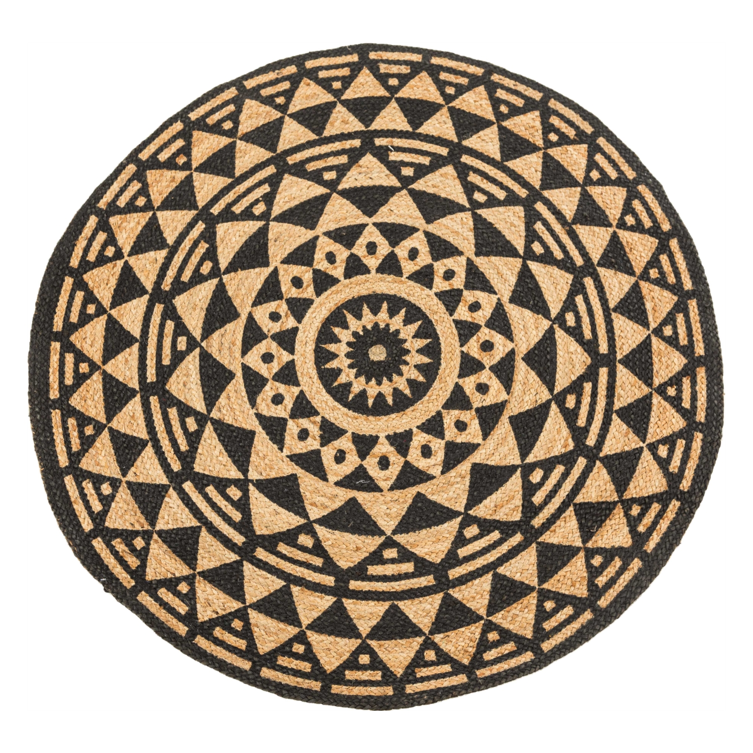 ELLA JÜT ÖRGÜ YOLLUK SİYAH 120X120CM