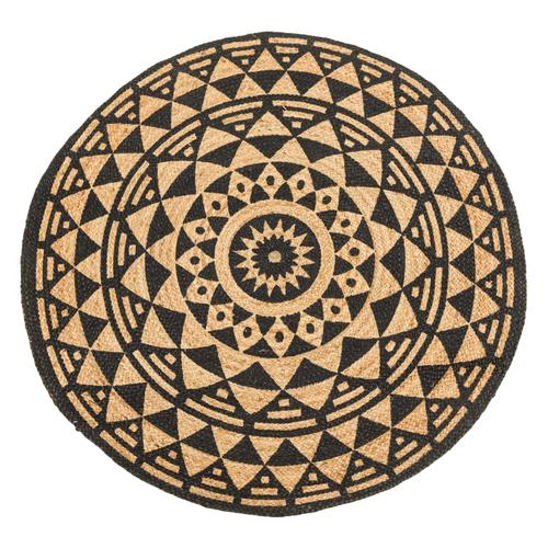  ELLA JÜT ÖRGÜ YOLLUK SİYAH 120X120CM