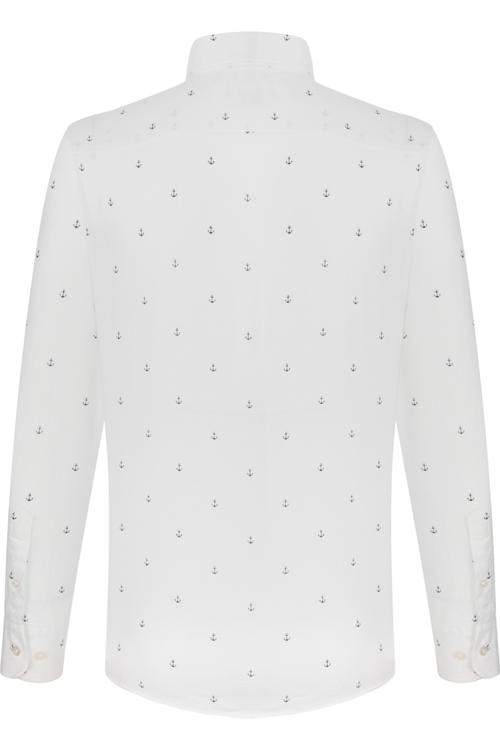  SLIM FIT KETEN GÖMLEK