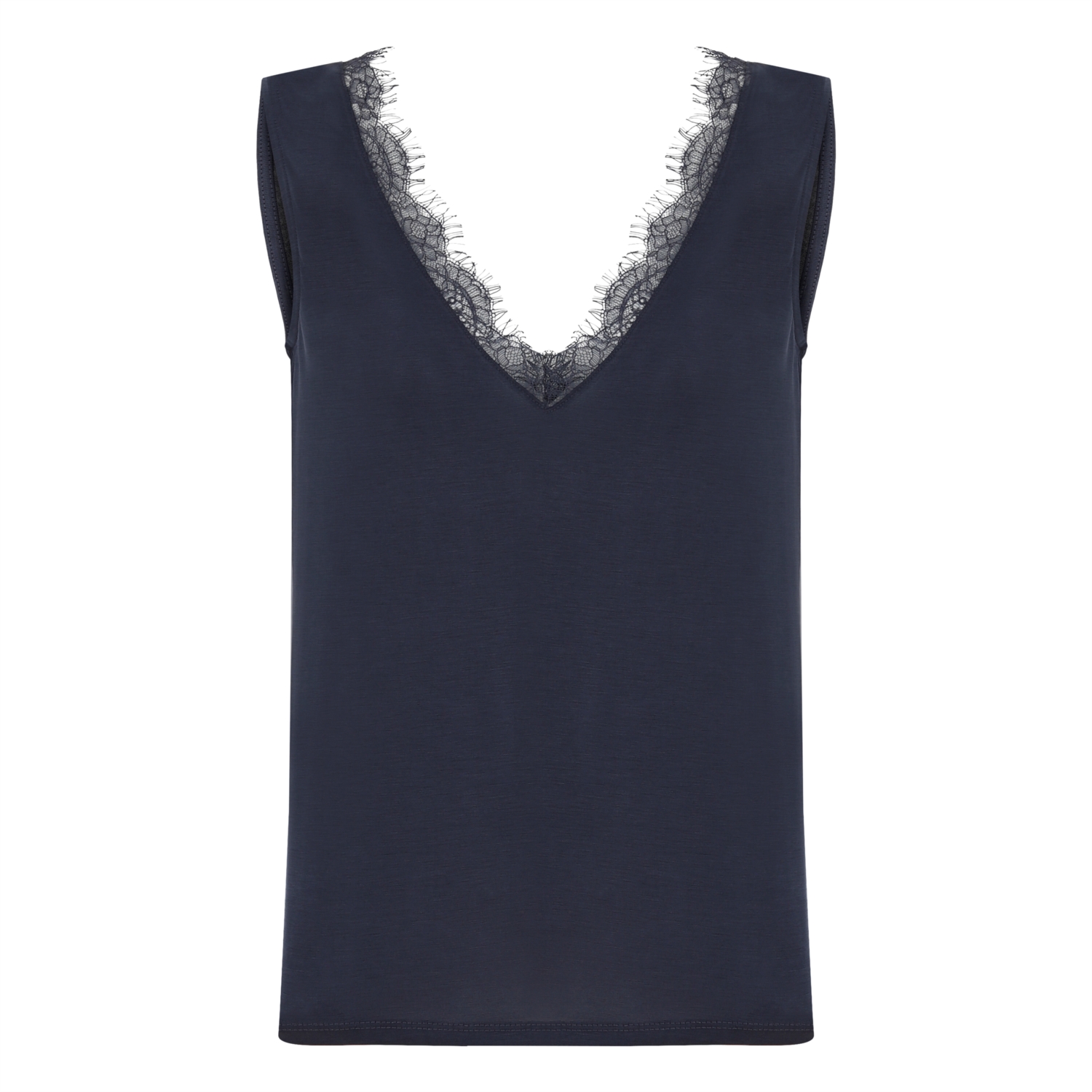 V YAKA DANTEL DETAYLI BLUZ