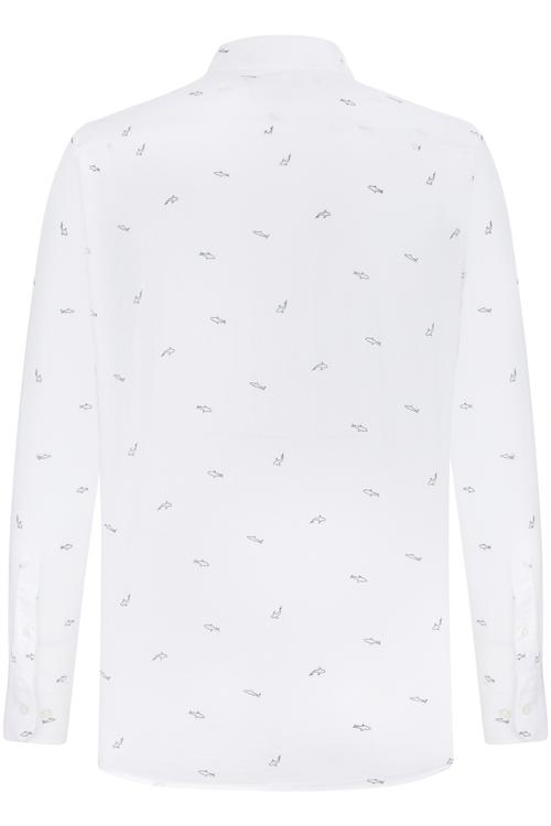  REGULAR KESİM MARİN PAMUK - KETEN GÖMLEK