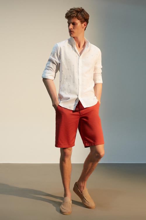  REGULAR KESİM MARİN PAMUK - KETEN GÖMLEK