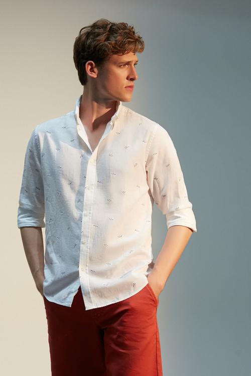  REGULAR KESİM MARİN PAMUK - KETEN GÖMLEK