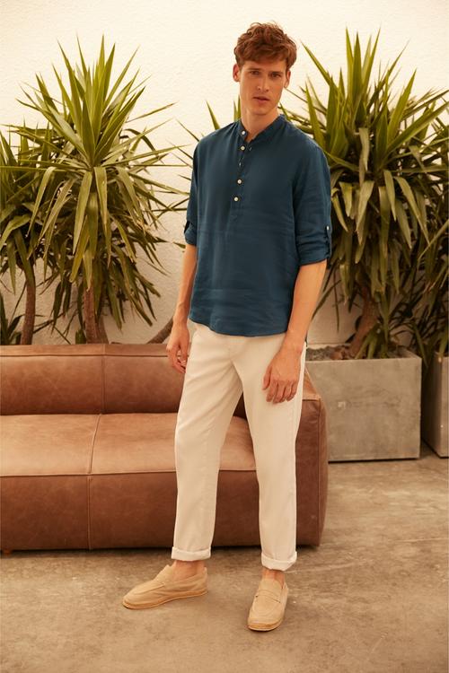  REGULAR FIT HAKİM YAKA GÖMLEK