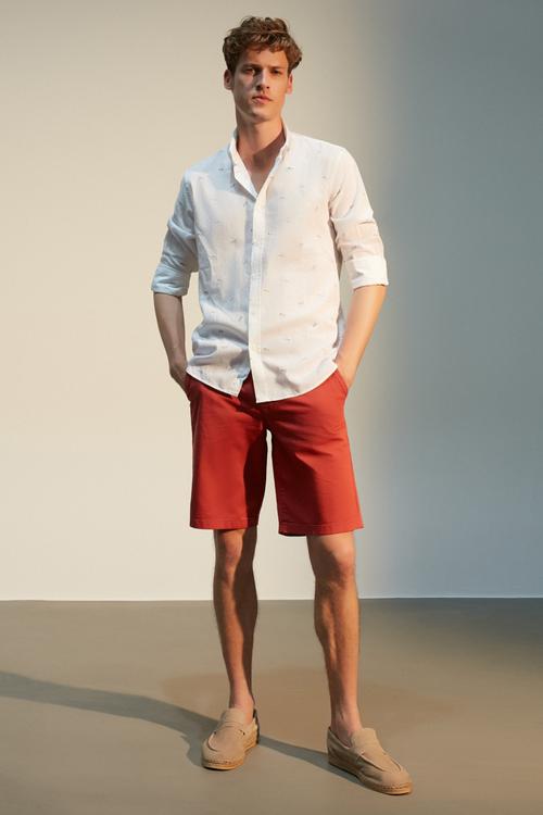  REGULAR KESİM MARİN PAMUK - KETEN GÖMLEK