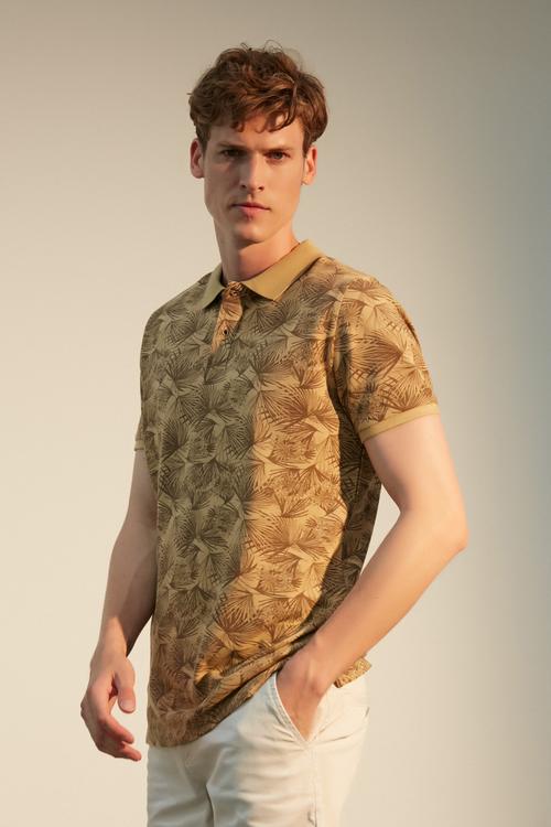  POLO YAKA BASKILI PAMUK T-SHIRT