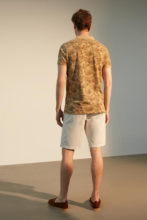  POLO YAKA BASKILI PAMUK T-SHIRT