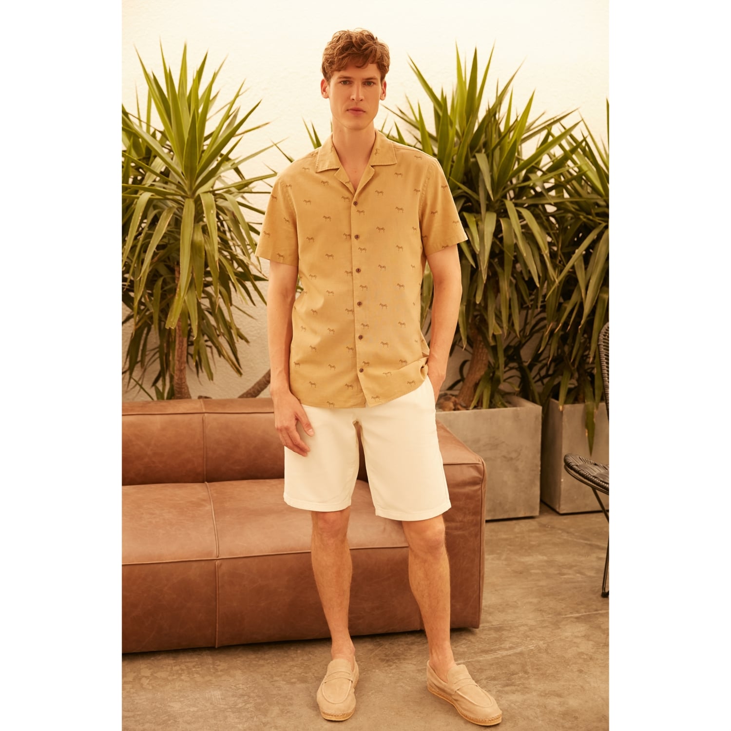 RESORT YAKA PAMUKLU GÖMLEK