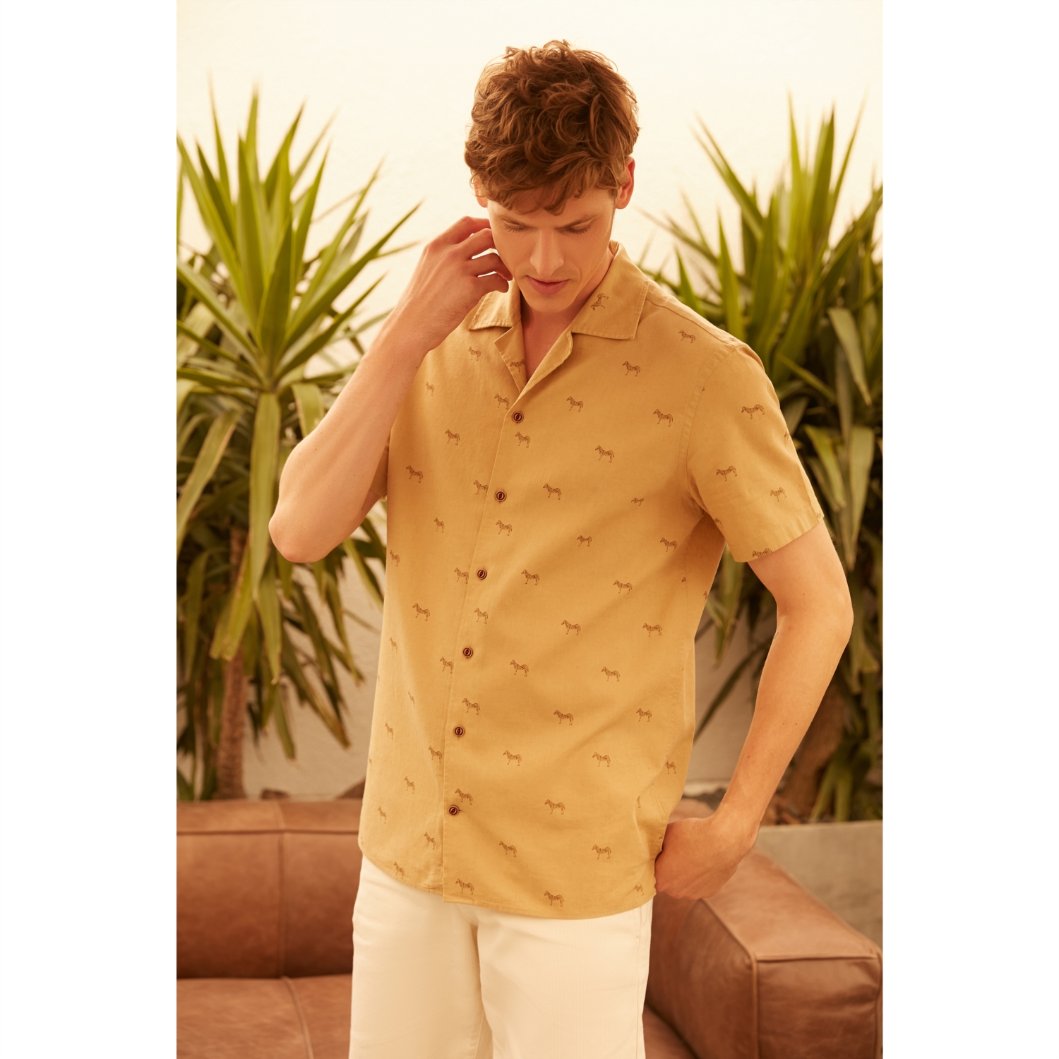 RESORT YAKA PAMUKLU GÖMLEK