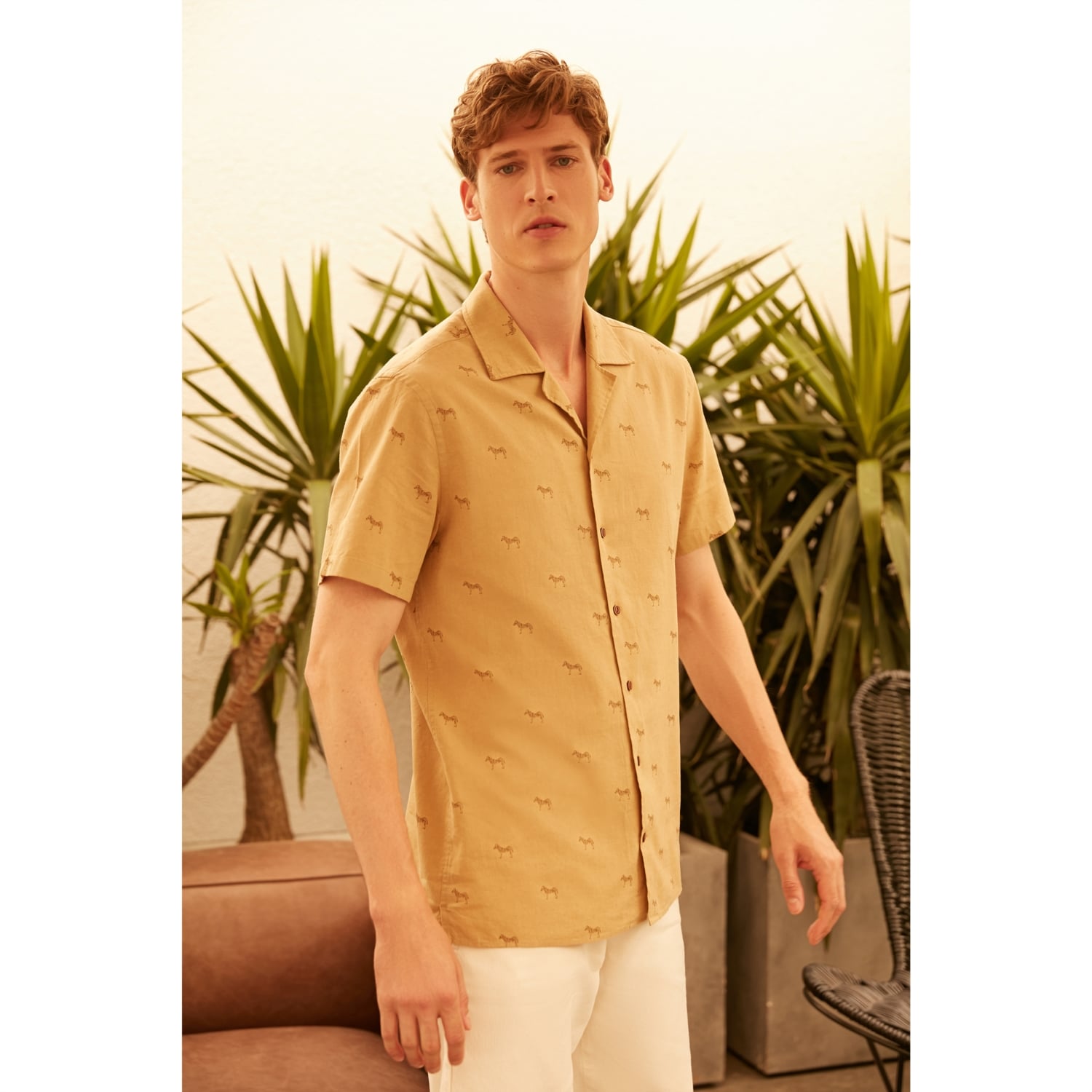 RESORT YAKA PAMUKLU GÖMLEK