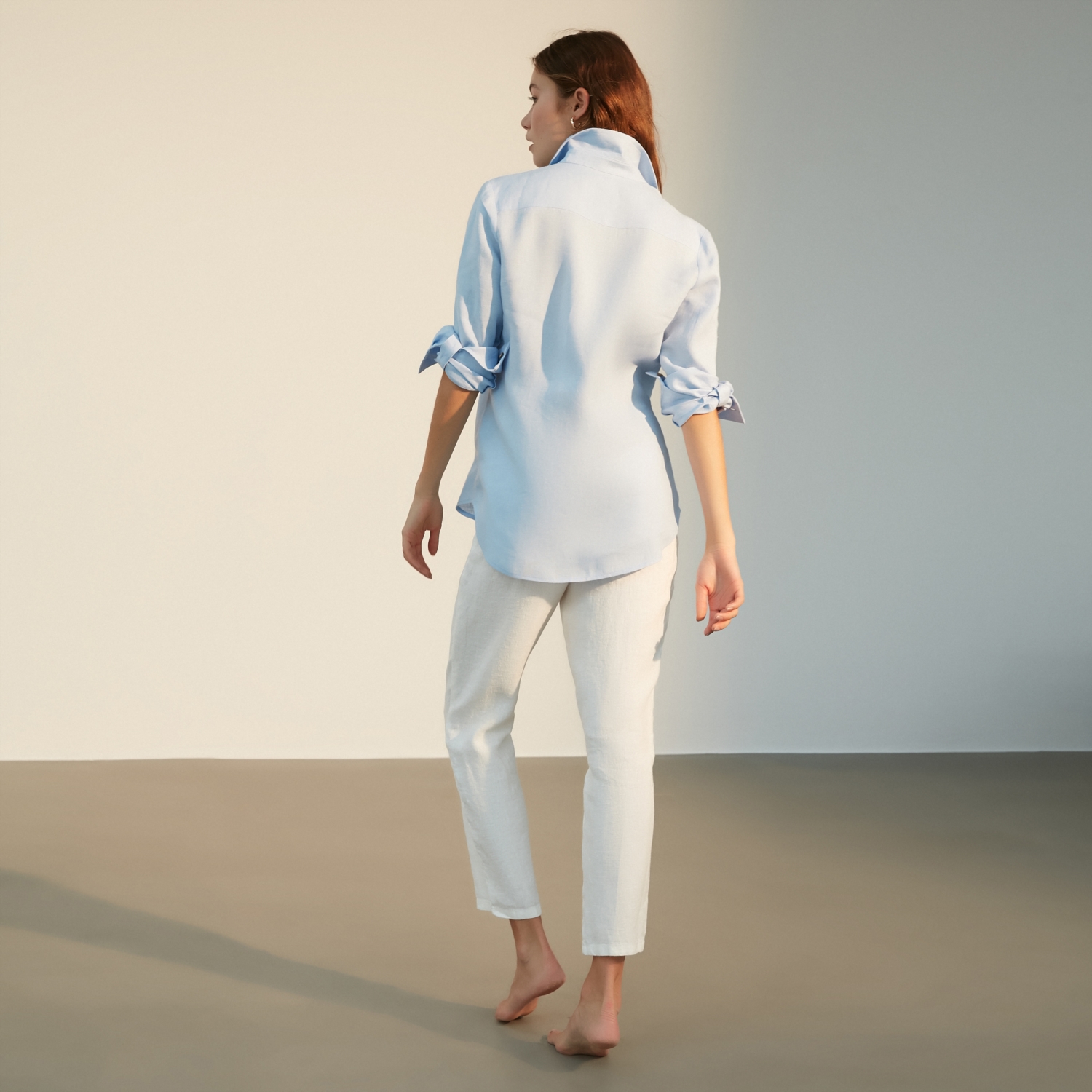 BELİ LASTİKLİ KETEN PANTOLON